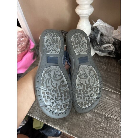 Skechers Reggae Sandals Women Vegan Blue Stretch Comfort Strappy Shoes Size 9 - Picture 4 of 4